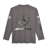 ADIDAS - Y-3 Mercedes - Amg Petronas Formula 1 Team Chaos Logo Long Sleeve Tee - Grey - image 10