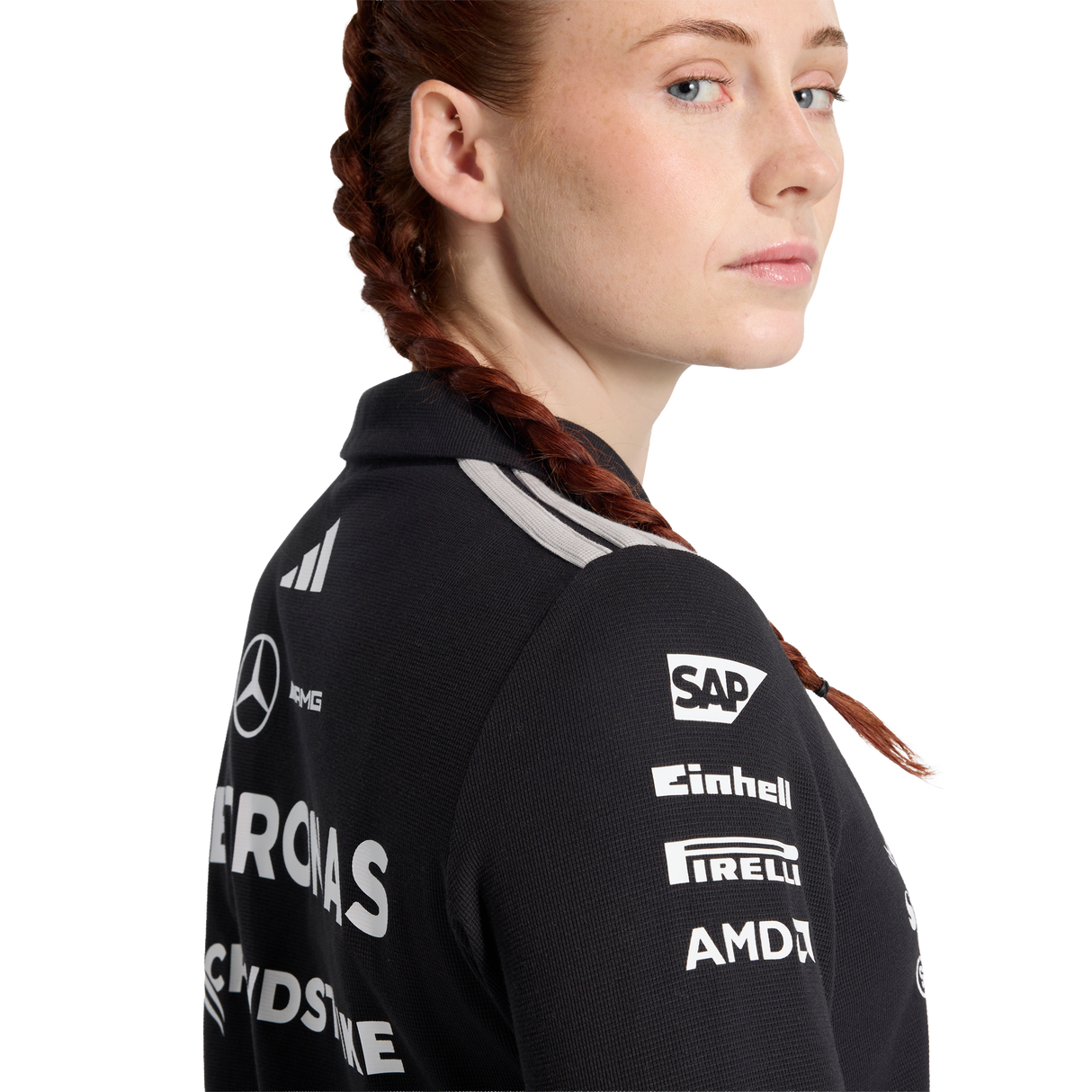 ADIDAS - Mercedes - Amg Petronas Formula 1 Team Engineers Polo Longsleeve - Donna - Black - image 6