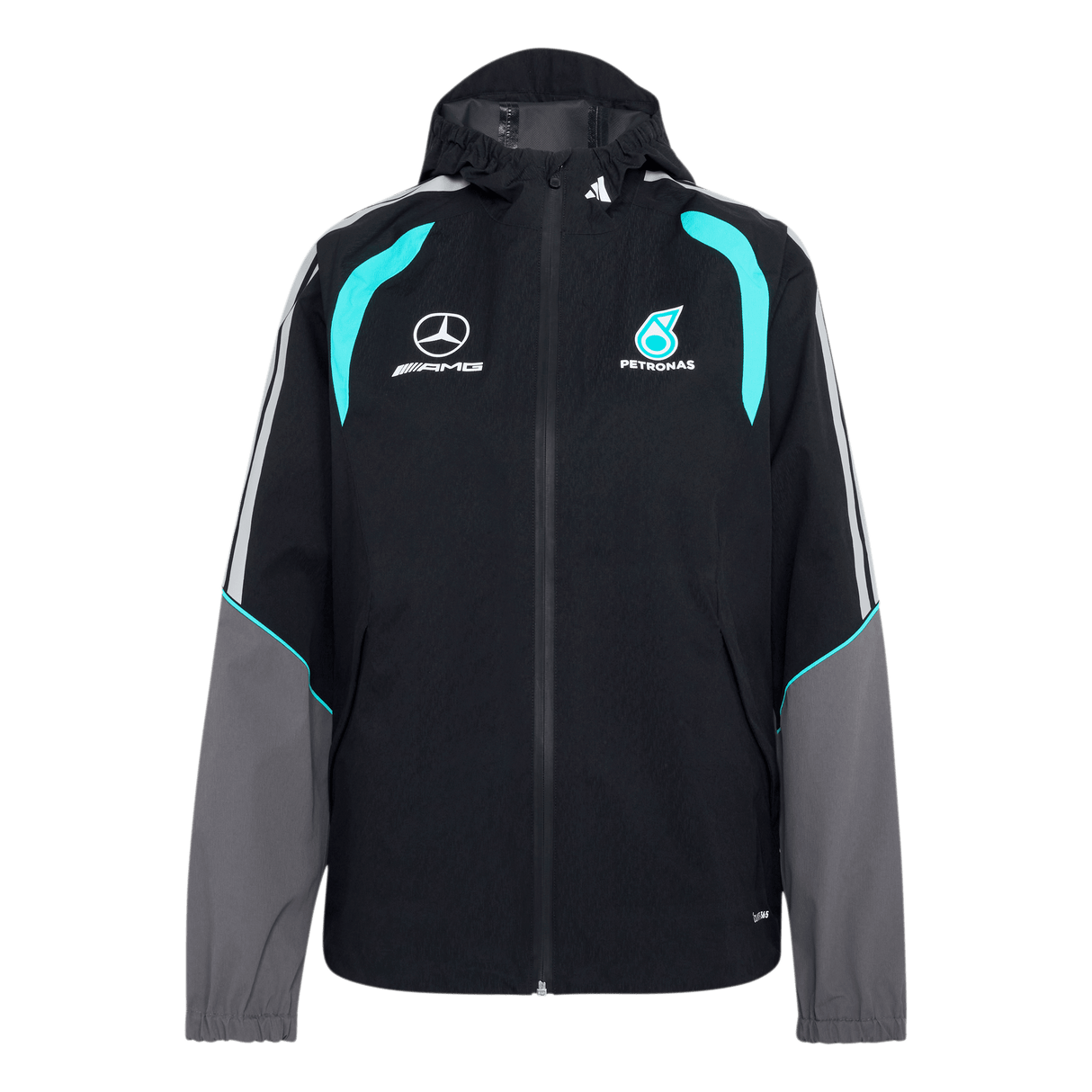 ADIDAS - Mercedes - Amg Petronas Formula 1 Team Mechanics Rain Jacket - Donna - Black - image 1