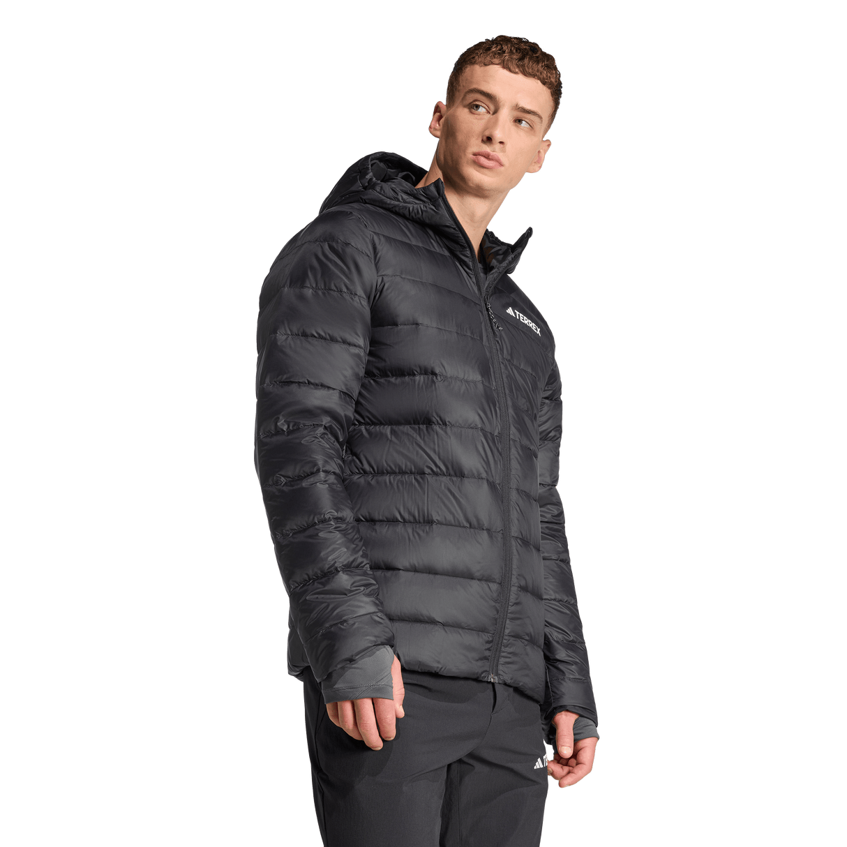 ADIDAS - TERREX Multi Essentials CLIMAWARM Light Down Hooded Jacket - Uomo - Black - image 4