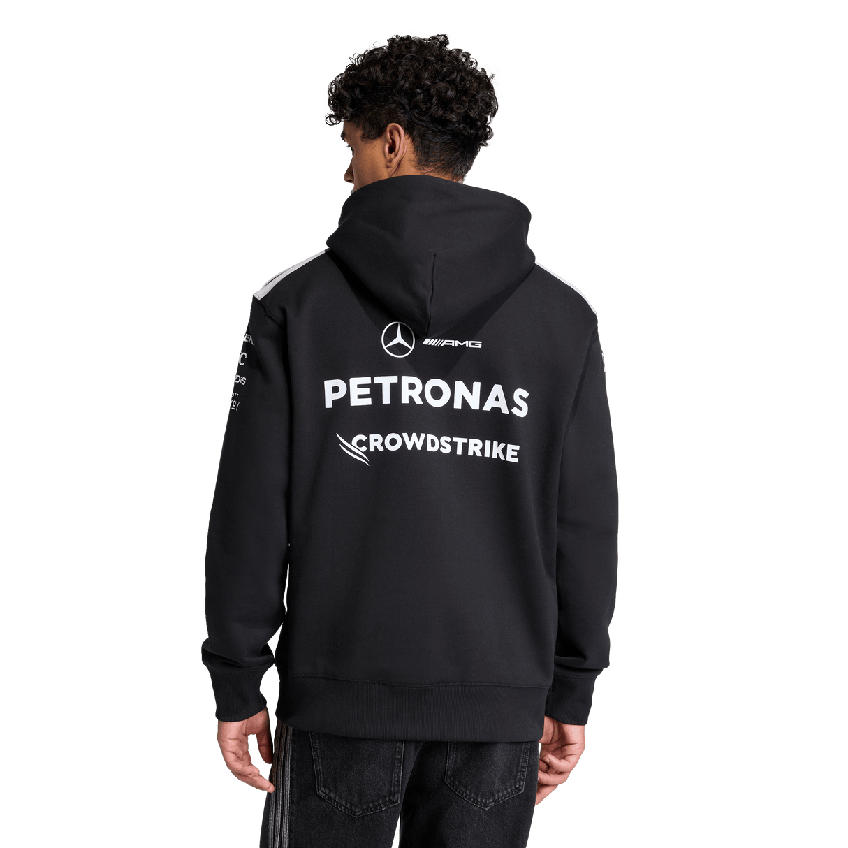 ADIDAS - Felpa Con Cappuccio Mercedes-Amg Petronas Formula 1 Team Driver - Uomo - Black - image 3