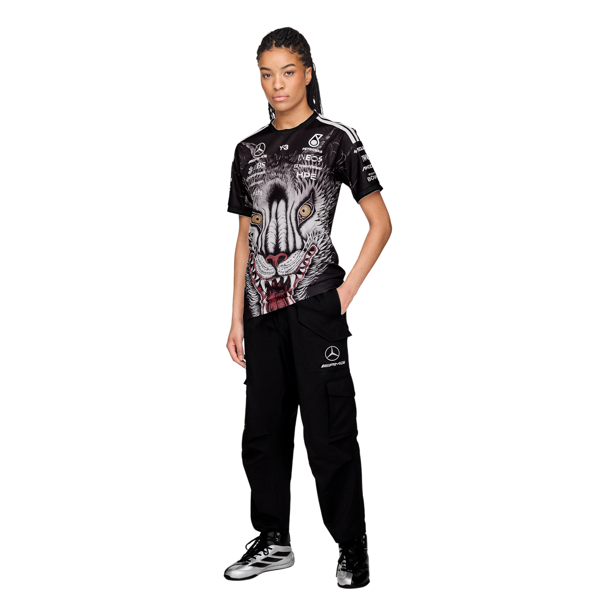 ADIDAS - Y-3 Mercedes - Amg Petronas Formula 1 Team Driver Short Sleeve Jersey - Black - image 6