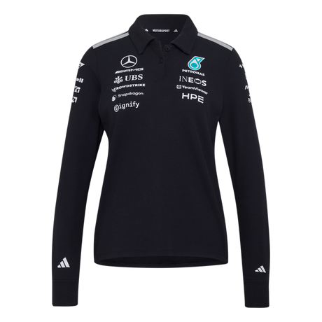 ADIDAS - Mercedes - Amg Petronas Formula 1 Team Engineers Polo Longsleeve - Donna - Black - image 1