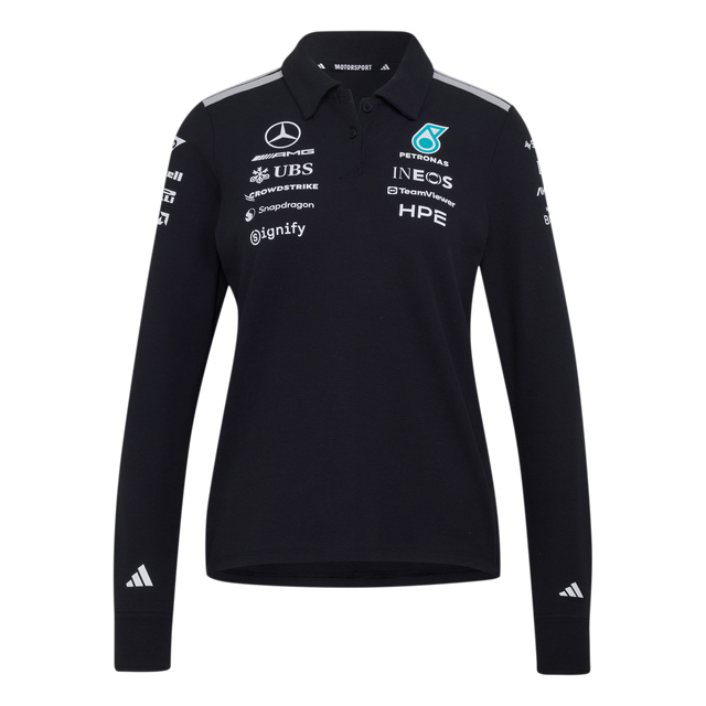 ADIDAS - Mercedes - Amg Petronas Formula 1 Team Engineers Polo Longsleeve - Donna - Black - image 1