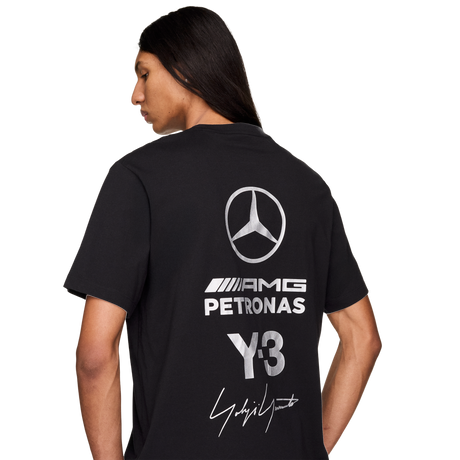 ADIDAS - Y-3 Mercedes - Amg Petronas Formula 1 Team Logo Stack Short Sleeve Tee - image 8
