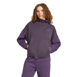 ADIDAS - Z.N.E. Adidas Felpa Con Cappuccio E Zip Integrale - Donna - Purple - image 2