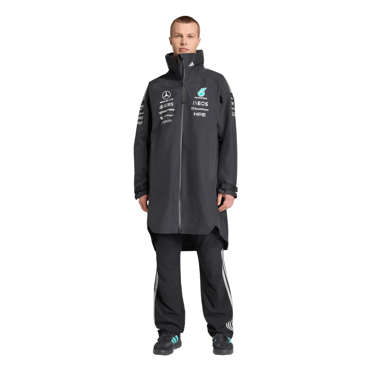 ADIDAS - Parka Antipioggia Mercedes - Amg Petronas Formula 1 Team Engineers - Uomo - Black - image 2
