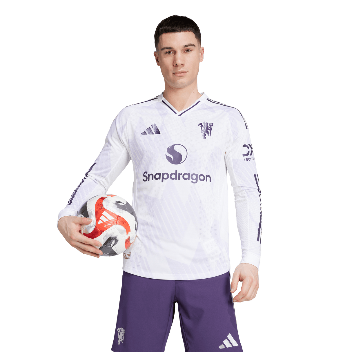 ADIDAS - Maglia Manchester United 25/26 A Manica Lunga Da Trasferta Autentica - Uomo - White - image 3