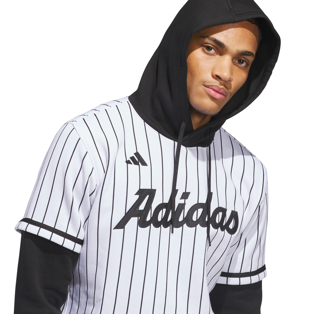 ADIDAS - Maglia Con Cappuccio Adidas Dugout Pinstripe - Uomo - White - image 5
