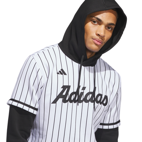 ADIDAS - Maglia Con Cappuccio Adidas Dugout Pinstripe - Uomo - White - image 5