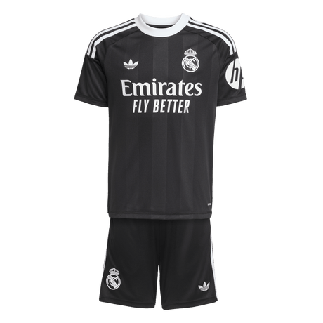 ADIDAS - Real Madrid 25/26 Third Goalkeeper Kids Kit - Black - image 2
