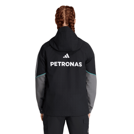 ADIDAS - Mercedes - Amg Petronas Formula 1 Team Mechanics Rain Jacket - Donna - Black - image 3