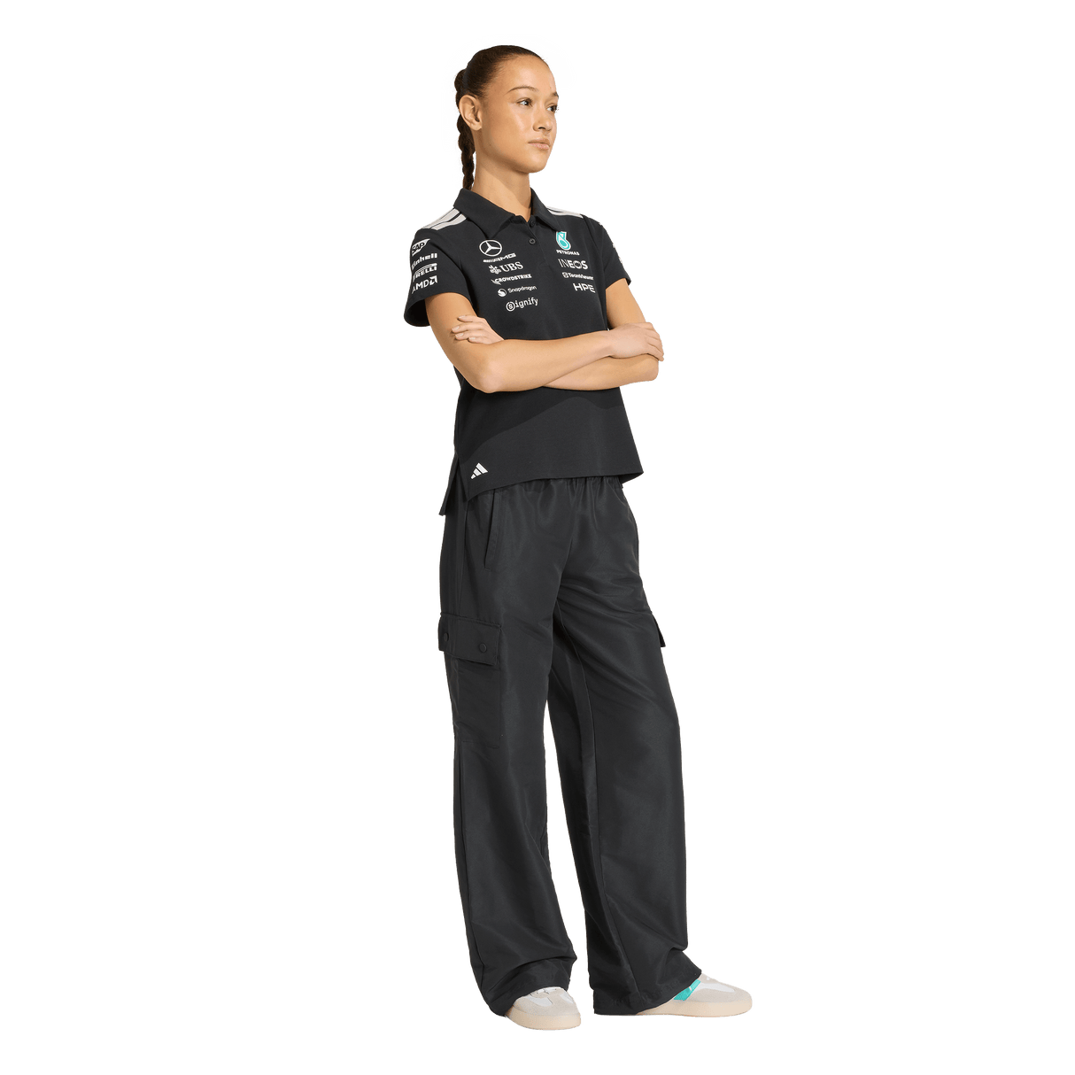 ADIDAS - Mercedes - Amg Petronas Formula 1 Team Engineers Polo Regular - Donna - Black - image 5