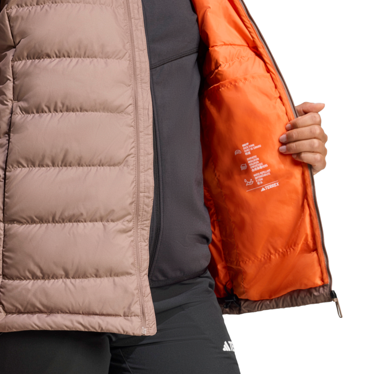 ADIDAS - Giacca TERREX Multi Light Down CLIMAWARM - Donna - Brown - image 5