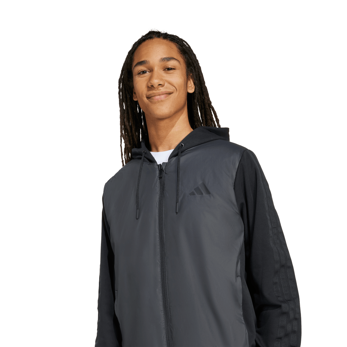 ADIDAS - Essentials CLIMAWARM 3 Stripes Insulated Hooded Hybrid Jackets - Uomo - Black - image 5