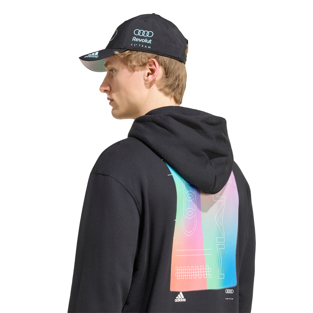 ADIDAS - Audi Revolut Formula One Team 2026 Teamgeist Hoodie - Uomo - Black - image 6