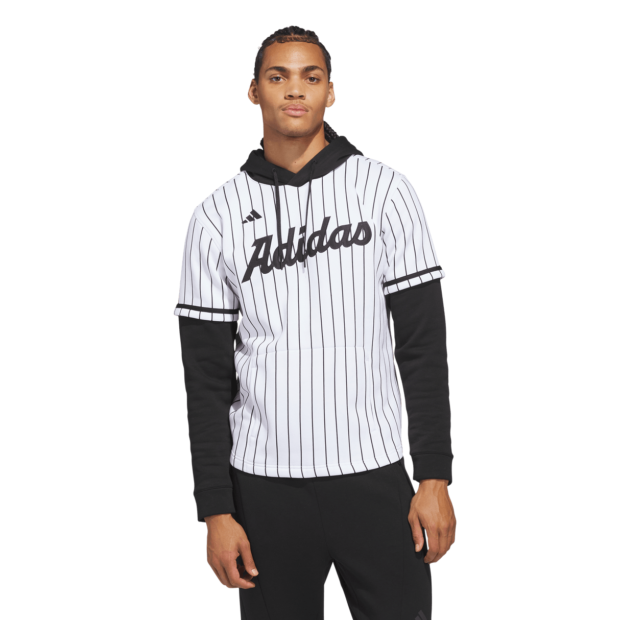 ADIDAS - Maglia Con Cappuccio Adidas Dugout Pinstripe - Uomo - White - image 2