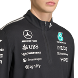 ADIDAS - Felpa Mercedes - Amg Petronas Formula 1 Team Engineers Quarter Zip - Uomo - Black - image 6