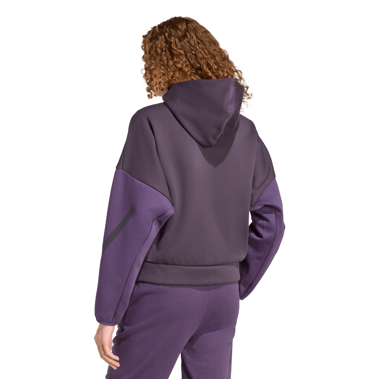 ADIDAS - Z.N.E. Adidas Felpa Con Cappuccio E Zip Integrale - Donna - Purple - image 3