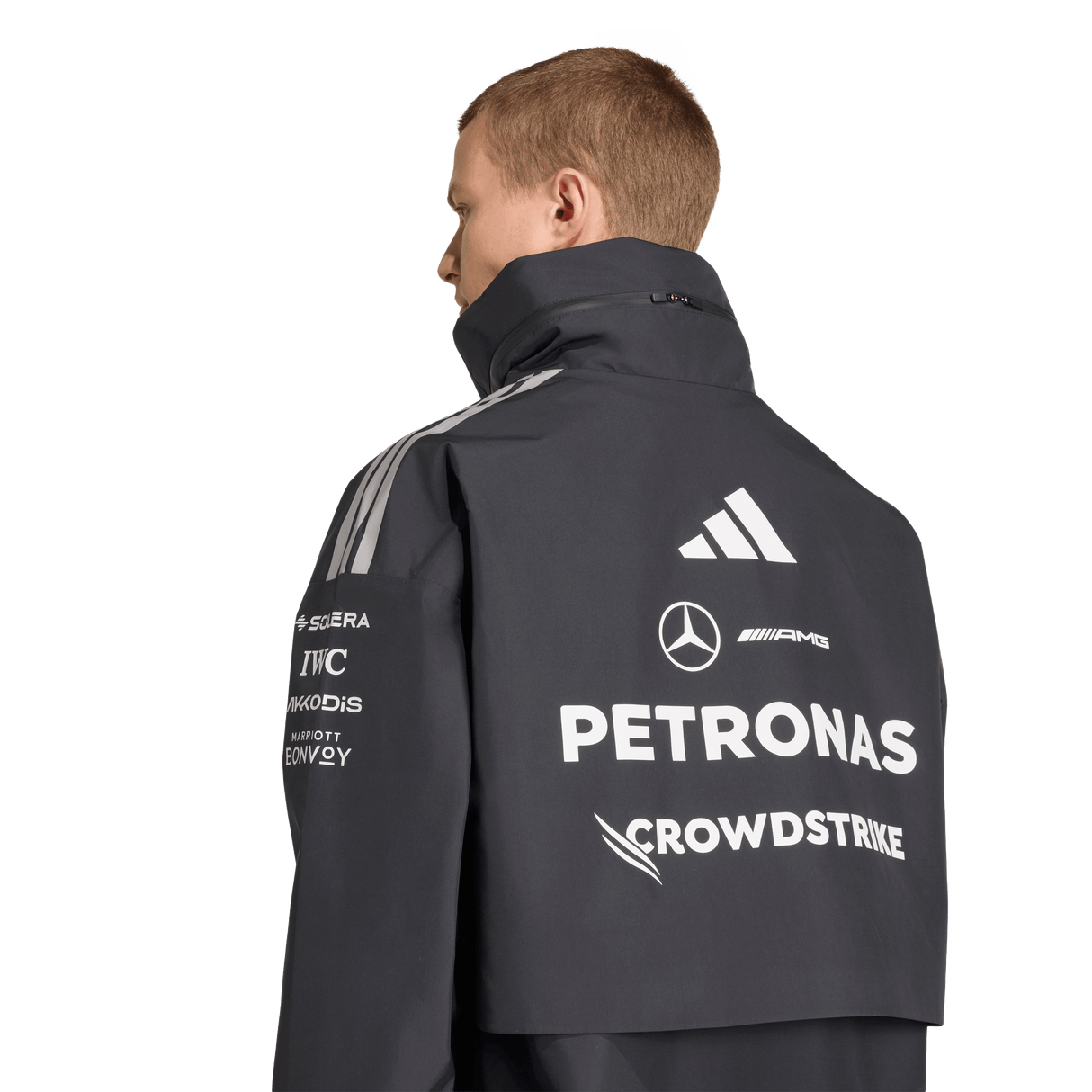 ADIDAS - Parka Antipioggia Mercedes - Amg Petronas Formula 1 Team Engineers - Uomo - Black - image 5