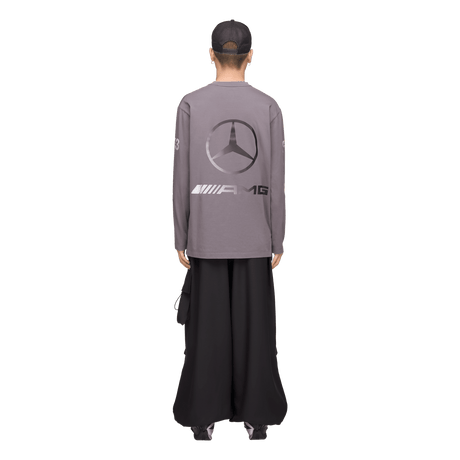 ADIDAS - Y-3 Mercedes - Amg Petronas Formula 1 Team Chaos Logo Long Sleeve Tee - Grey - image 3