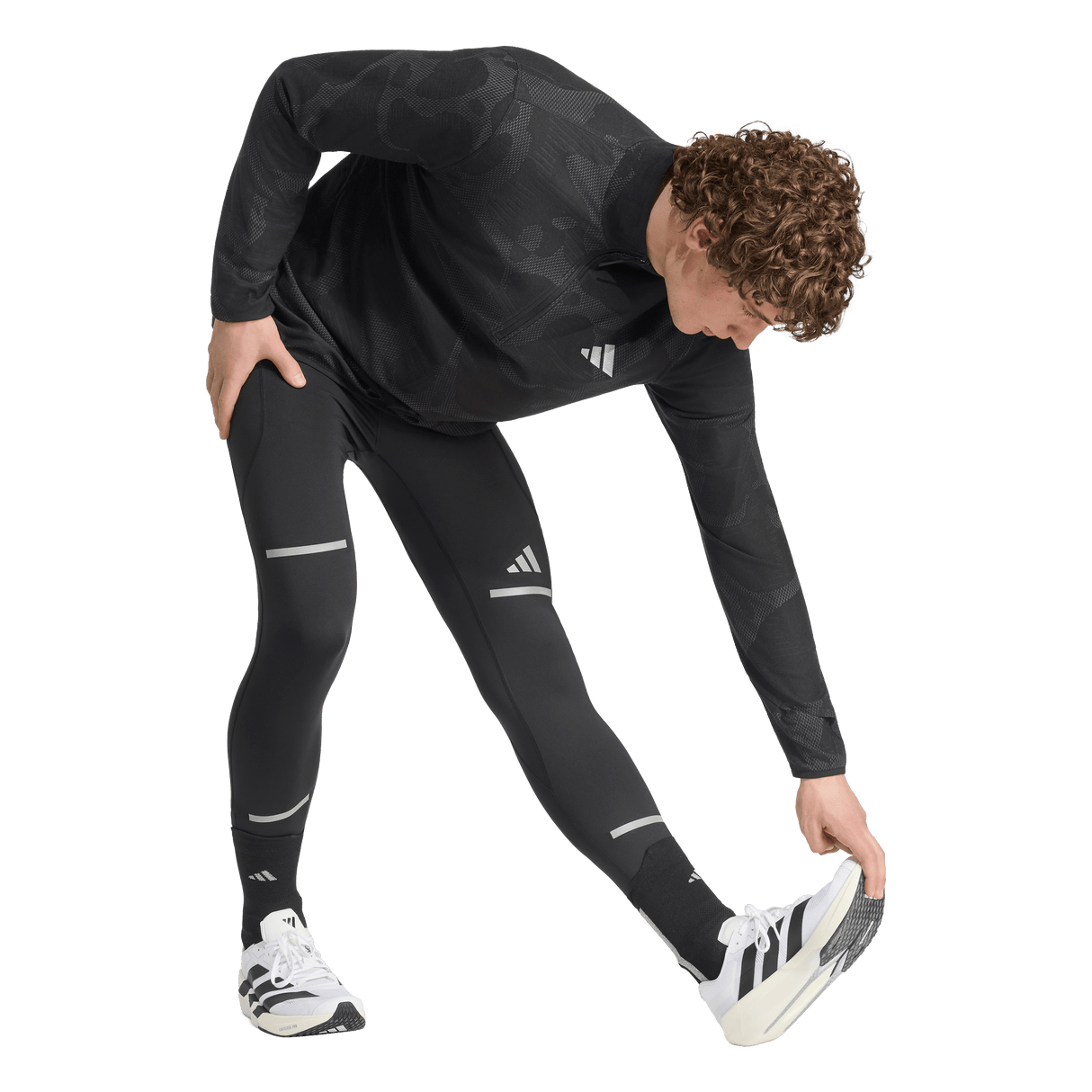 ADIDAS - Adi365 Running Half Zip CLIMAWARM+ Mid Long Sleeve - Uomo - Black - image 4