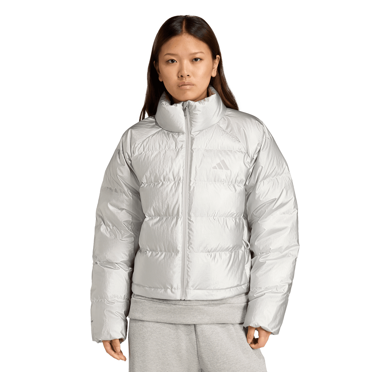 ADIDAS - Piumino Helionic Holiday CLIMAWARM - Donna - Silver - image 2
