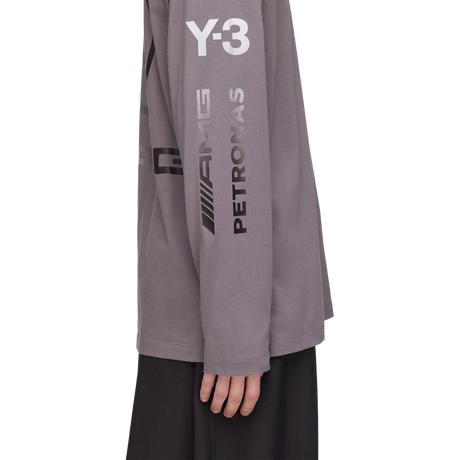 ADIDAS - Y-3 Mercedes - Amg Petronas Formula 1 Team Chaos Logo Long Sleeve Tee - Grey - image 8
