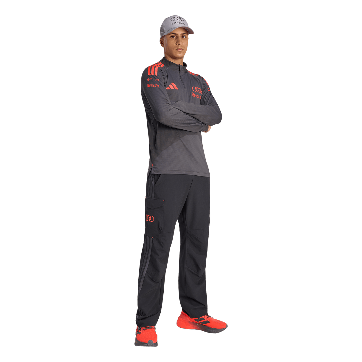 ADIDAS - Audi Revolut Formula One Team 2026 Mechanics 1/4 Zip - Uomo - Black - image 4