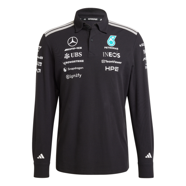 ADIDAS - Mercedes - Amg Petronas Formula 1 Team Engineers Polo Longsleeve - Uomo - Black - image 1