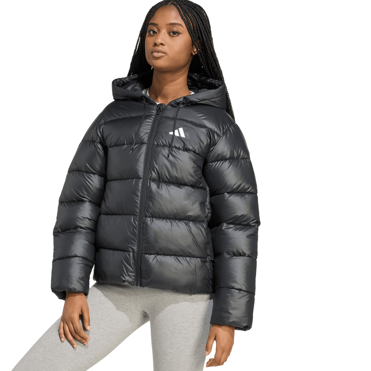 ADIDAS - Essentials CLIMAWARM Piumino Sintetico Giacca Con Cappuccio - Donna - Black - image 5