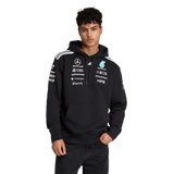 ADIDAS - Felpa Con Cappuccio Mercedes-Amg Petronas Formula 1 Team Driver - Uomo - Black - image 2