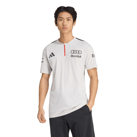 ADIDAS - Audi Revolut Formula One Team 2026 Engineers & Marketing Polo Short Sleeve - Uomo - Grey - image 2