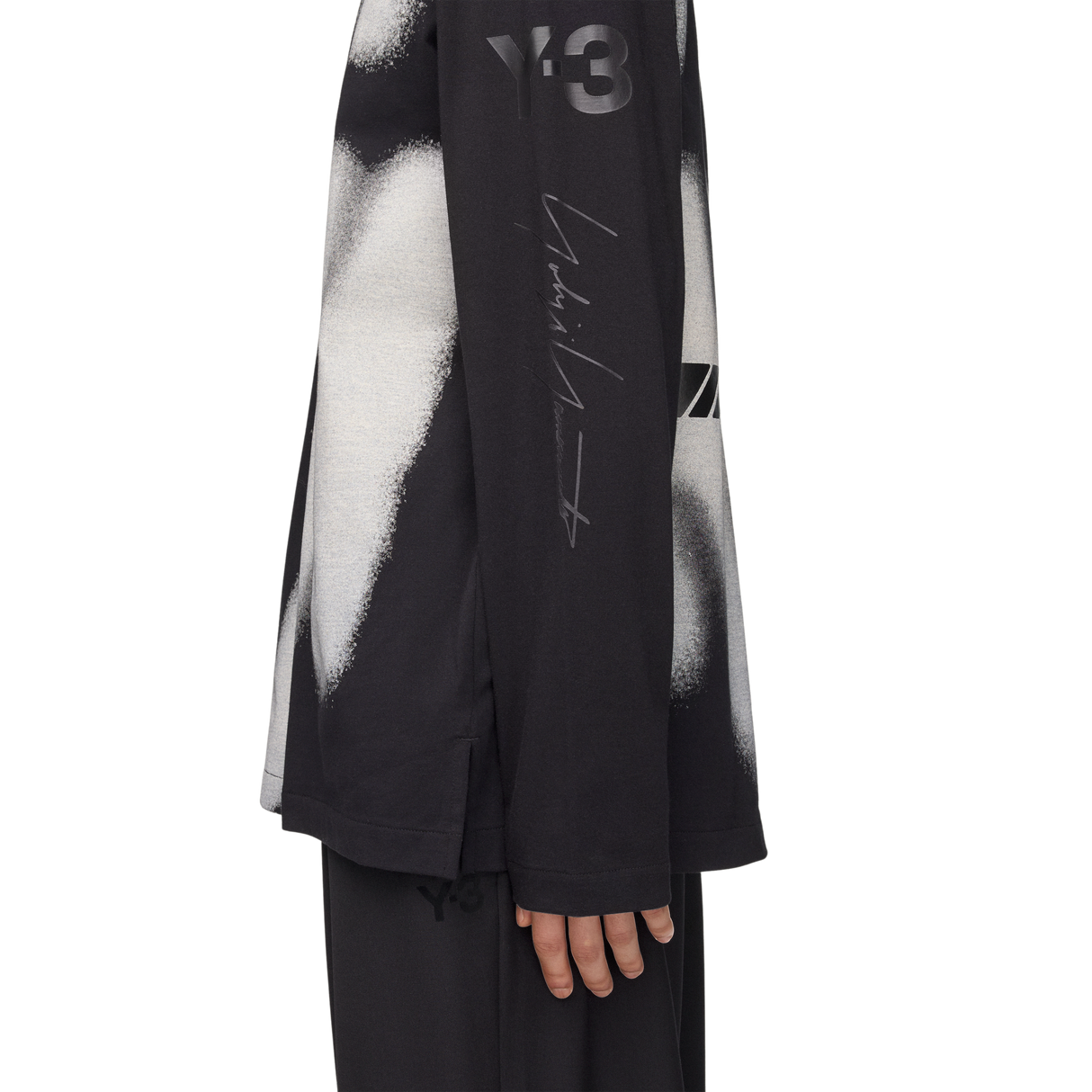 ADIDAS - Y-3 Mercedes - Amg Petronas Formula 1 Team Yohji Graphic Long Sleeve Tee - Black - image 8