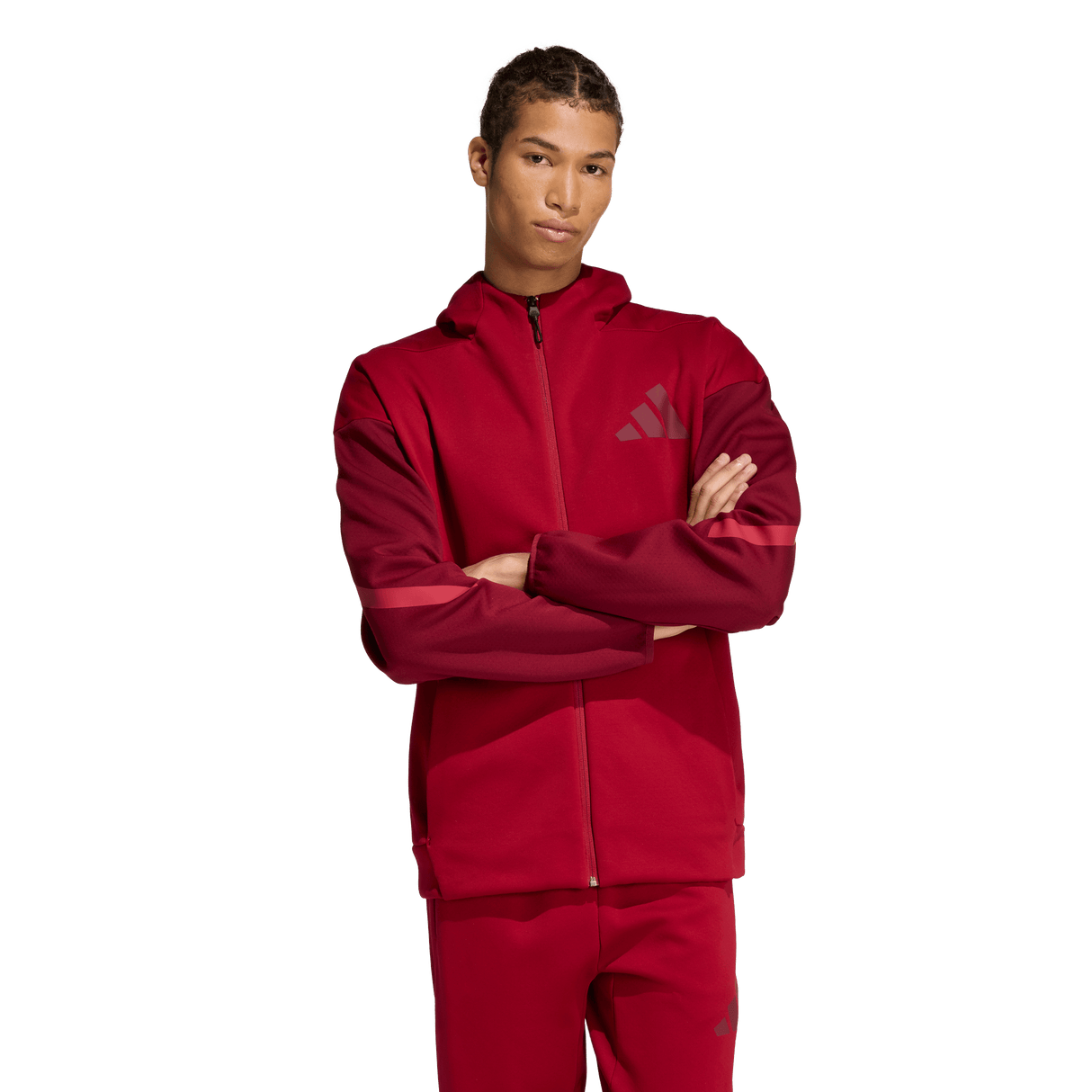ADIDAS - Z.N.E. Full Zip - Uomo - Red - image 2