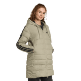 ADIDAS - Parka Imbottito Leggero Con Cappuccio Tecnologia CLIMAWARM E 3 Strisce Essentials. - Donna - Green - image 4