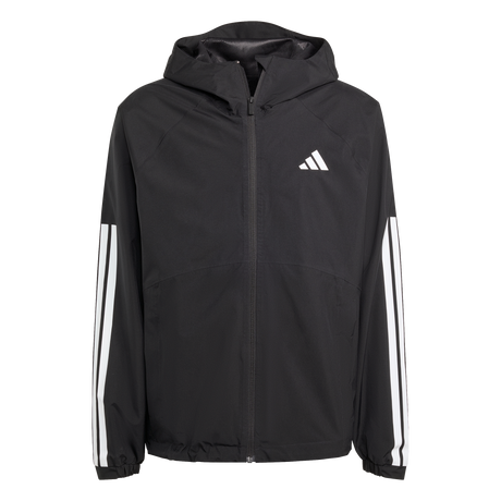 ADIDAS - Essentials CLIMAPROOF 3 Stripes Hooded Jackets - Uomo - Black - image 1