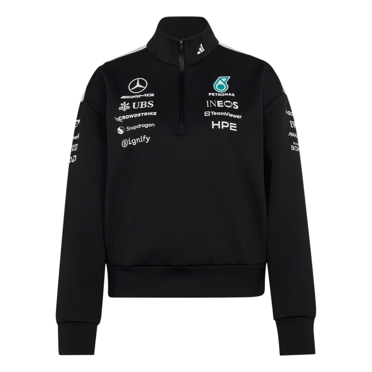 ADIDAS - Mercedes - Amg Petronas Formula 1 Team Engineers Quarter Zip - Donna - Black - image 1