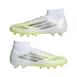 ADIDAS - Scarpe Da Calcio Per Terreni Naturali Compatti/Superfici In Erba Artificiale F50 Sparkfusion Pro Mid Cut - Donna - White - image 9