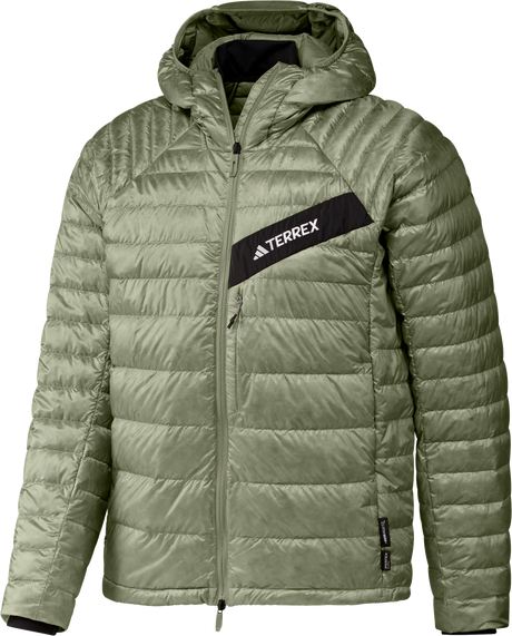 ADIDAS - TERREX Techrock CLIMAWARM+ Down Hooded Jacket - Uomo - Green - image 1