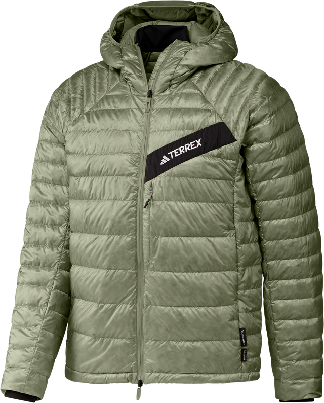 ADIDAS - TERREX Techrock CLIMAWARM+ Down Hooded Jacket - Uomo - Green - image 1