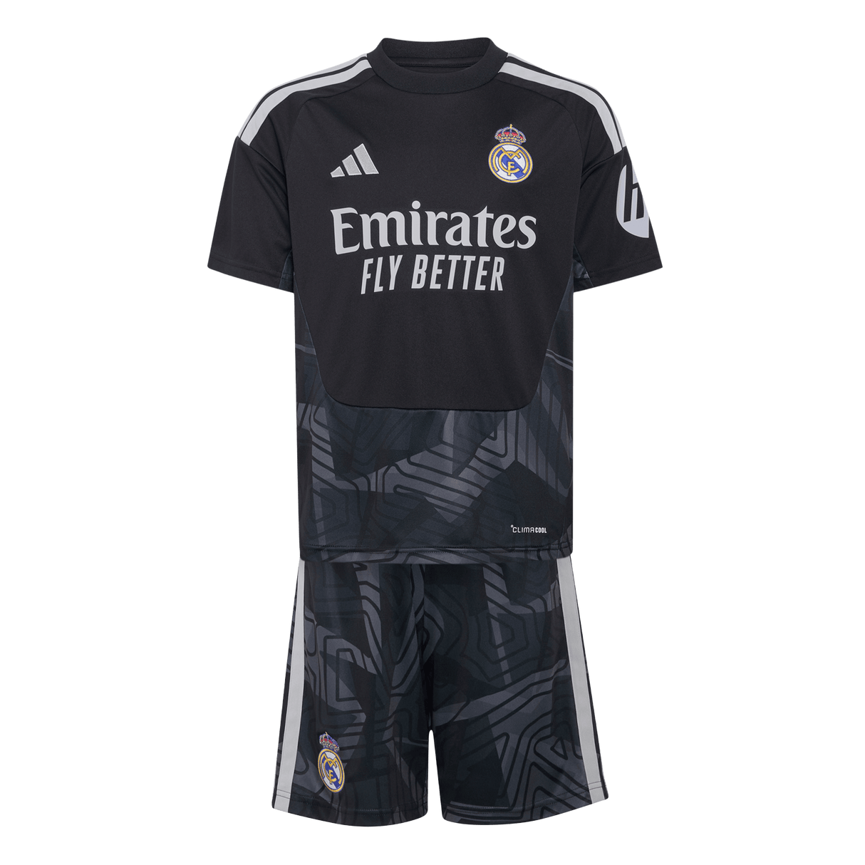 ADIDAS - Real Madrid 26/27 Home Goalkeeper Kids Kit - Black - image 2