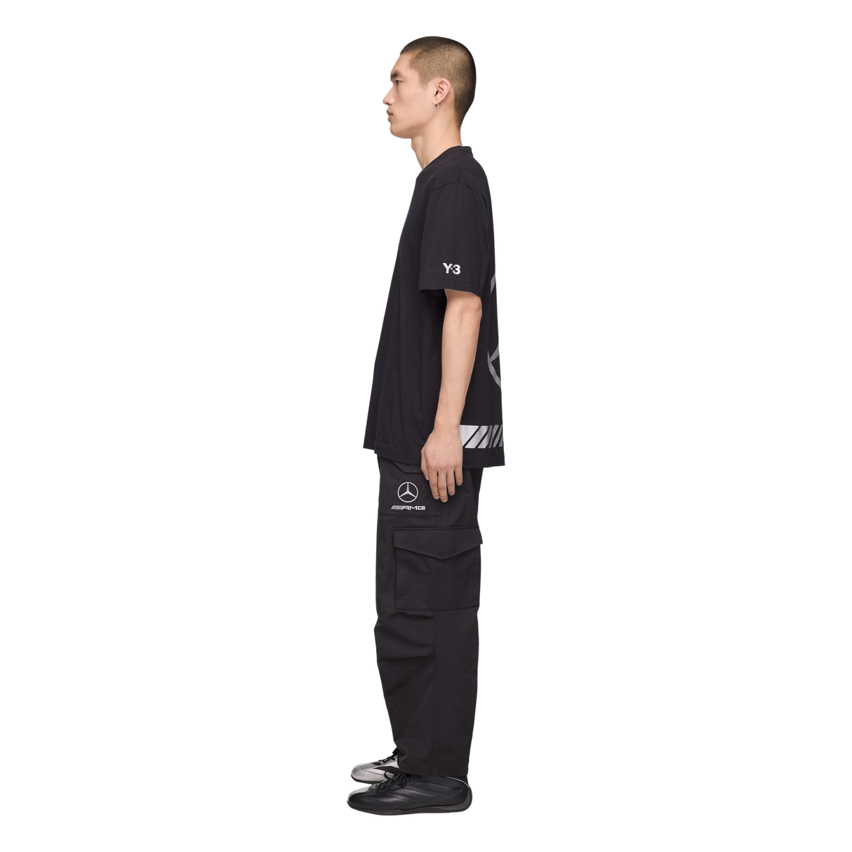 ADIDAS - Y-3 Mercedes - Amg Petronas Formula 1 Team Star Logo Short Sleeve Tee - Black - image 4