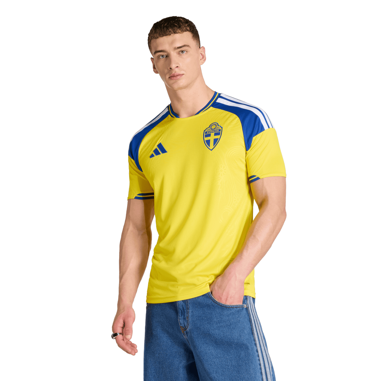 ADIDAS - Maglia Home Svezia 26 - Uomo - Yellow - image 3