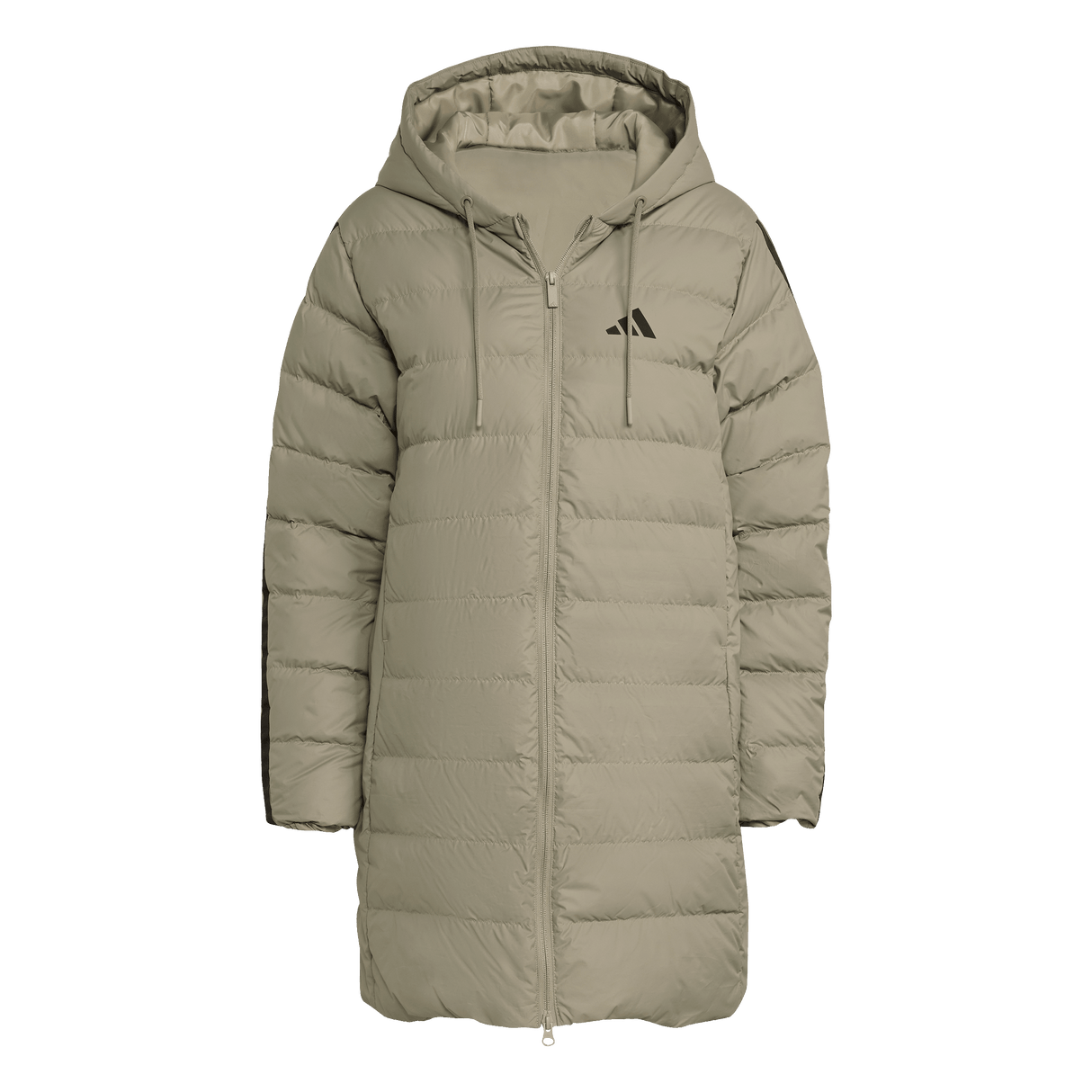 ADIDAS - Parka Imbottito Leggero Con Cappuccio Tecnologia CLIMAWARM E 3 Strisce Essentials. - Donna - Green - image 1