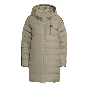 ADIDAS - Parka Imbottito Leggero Con Cappuccio Tecnologia CLIMAWARM E 3 Strisce Essentials. - Donna - Green - image 1