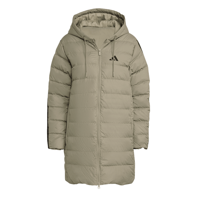ADIDAS - Parka Imbottito Leggero Con Cappuccio Tecnologia CLIMAWARM E 3 Strisce Essentials. - Donna - Green - image 1