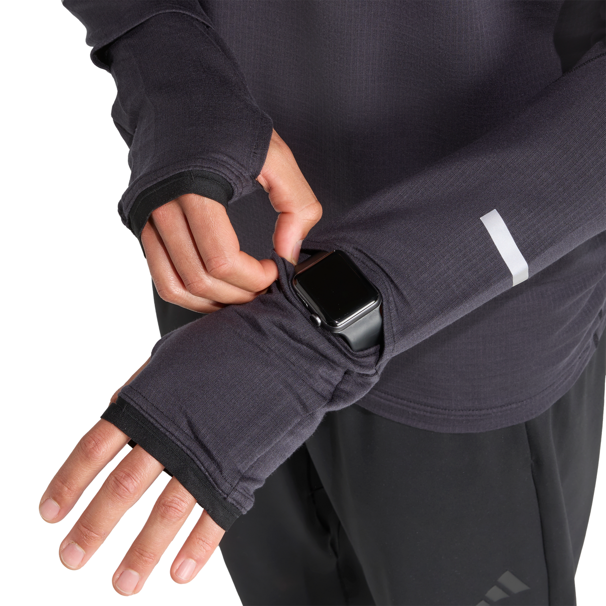 ADIDAS - Maglia Da Running Adi365 CLIMAWARM+ Half Zip - Uomo - Black - image 5