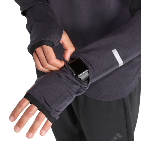ADIDAS - Maglia Da Running Adi365 CLIMAWARM+ Half Zip - Uomo - Black - image 5