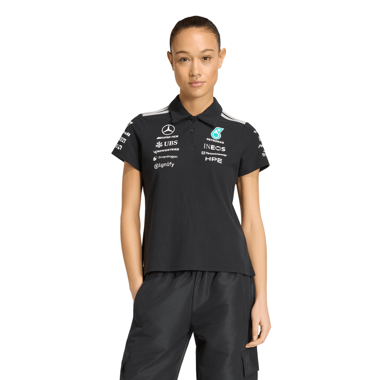 ADIDAS - Mercedes - Amg Petronas Formula 1 Team Engineers Polo Regular - Donna - Black - image 2
